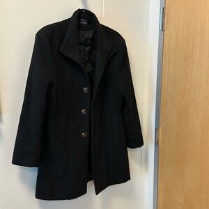 Black Peacoat Slim Fit.